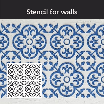 Square Patterns for Vibrant Interiors: DFA 0.3–1 mm Decorative Stencil (K00139)