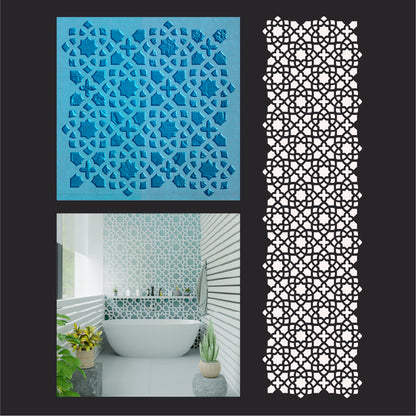 Elegant Oriental Ornament: DFA Stencil for Exquisite Decor 0.3-1mm (V00080)