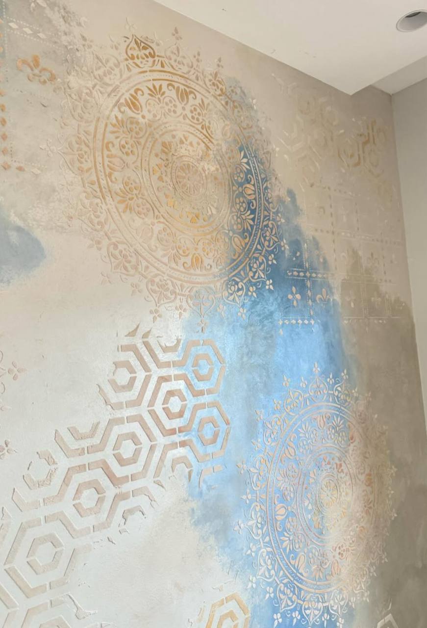 Professional design with oriental pattern - DFA stencil for walls 0.3-1 mm (V00076)