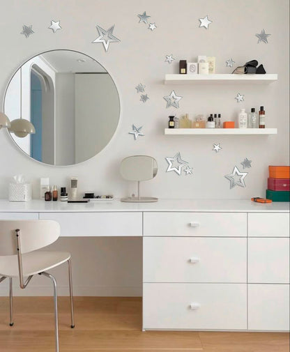 Create a unique interior with DFA Stars mirror decor, 9 pcs/18 pcs, 18 pcs, Gold