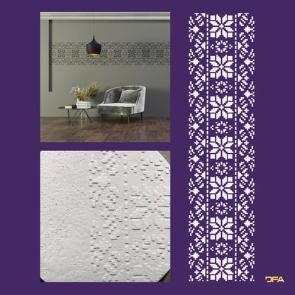 Stencil DFA Embroidery for plaster and paint 0.3-1mm (Z00020)