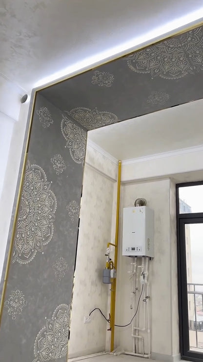 Set of 2 DFA Damask and Round Mandala Stencils: Spectacular Interior Decor 0.3-1 mm (N00140)