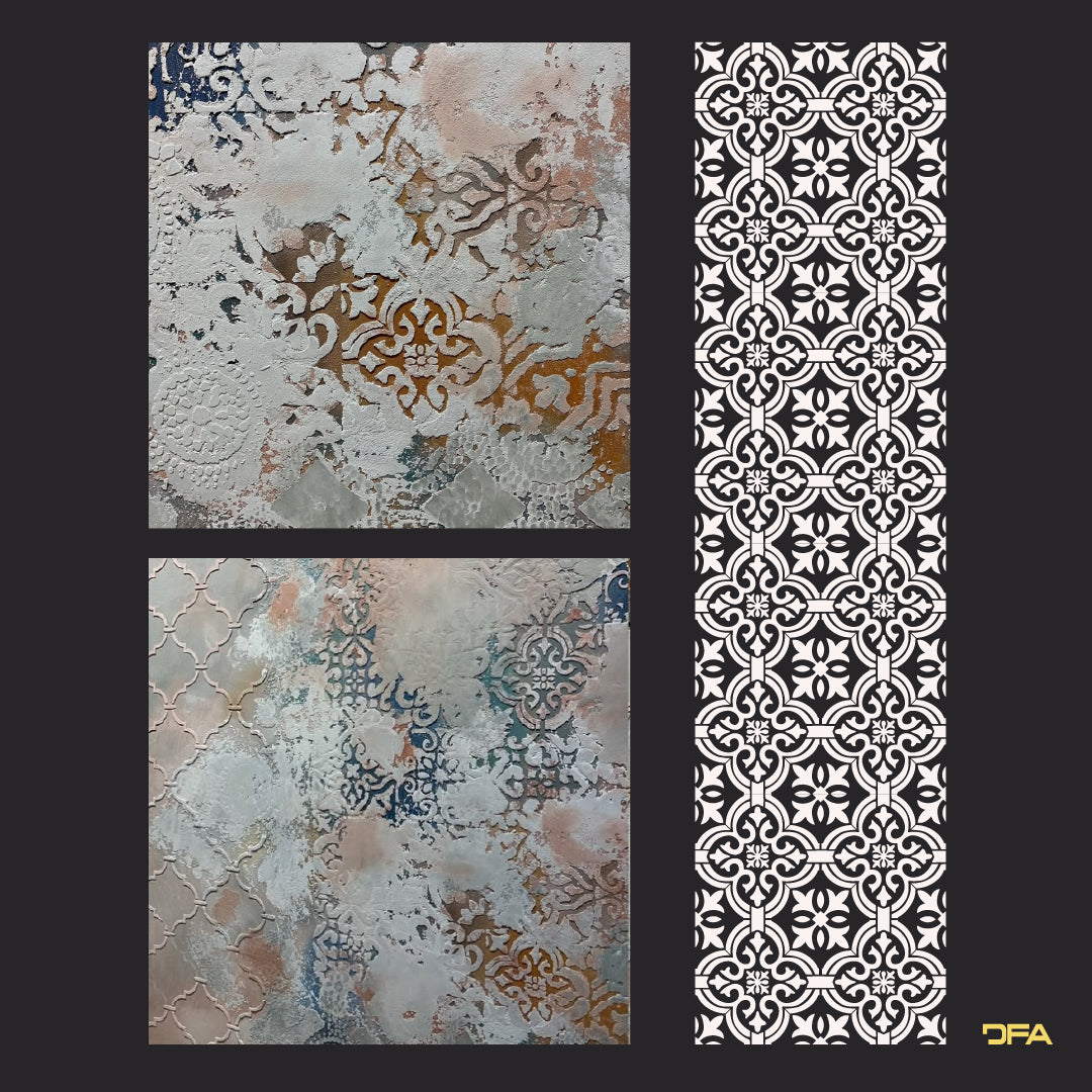 Stencil DFA Square pattern for plaster and paint 0.3-1 mm (K00115)