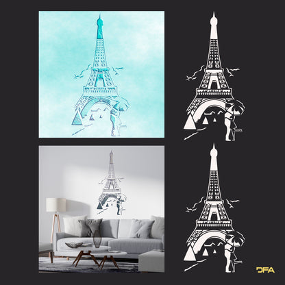 Stencil DFA Eiffel Tower for plaster and paint 0.3-1mm (X00125)