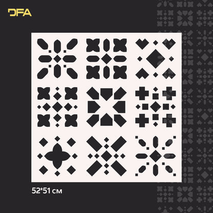 Stencil DFA Embroidery for plaster and paint 0.3-1mm (Z00049)