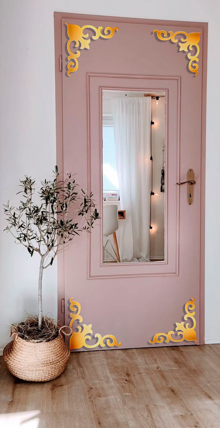 Play of Light and Space: DFA Corner Pattern Room Expanding Mirror 2pcs/4pcs (YA00031)