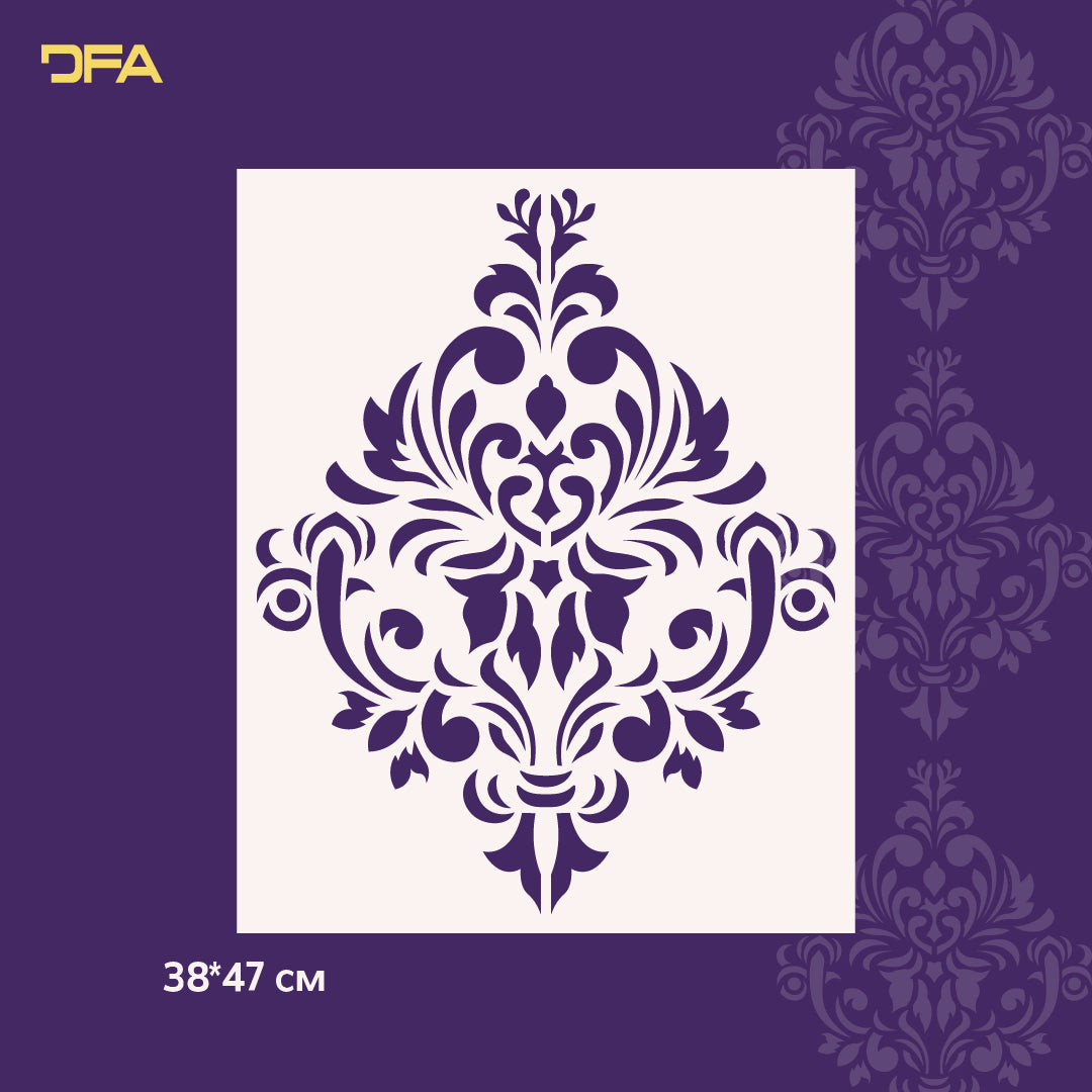 Reusable stencil DFA Damascus, for plaster 0.3-1mm (D00052)