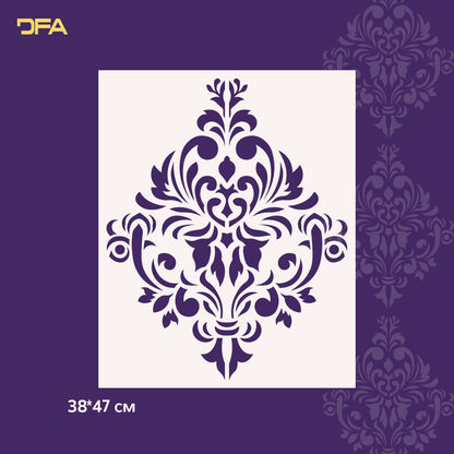 Reusable stencil DFA Damascus, for plaster 0.3-1mm (D00052)