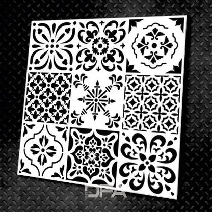 Create a stylish space: stencil DFA Square patterns for decorative decoration 0.3-1 mm (K00025)