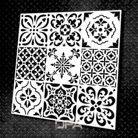 Create a stylish space: stencil DFA Square patterns for decorative decoration 0.3-1 mm (K00025)