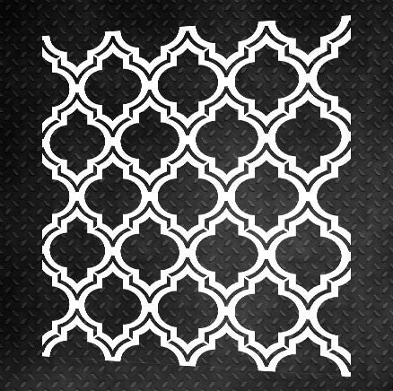 Reusable stencil DFA for decorative plaster and paint Oriental pattern 0.3-1mm (V00003)