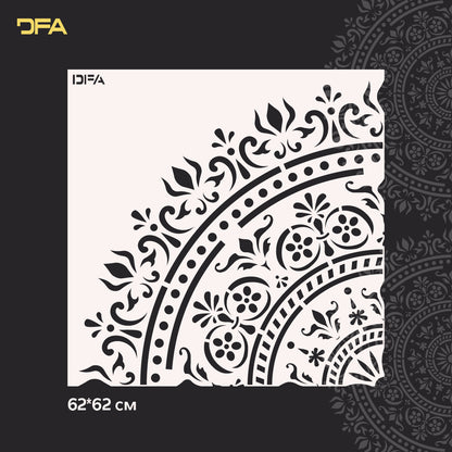 Stencil DFA reusable Round pattern for plaster and paint 0.3-1 mm (C00109)
