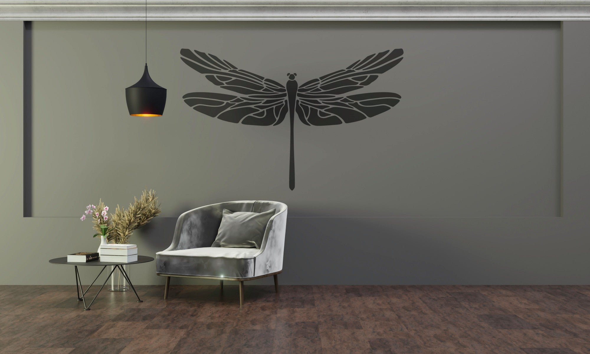 Stencil DFA Animal dragonfly for plaster and paint 0.3-1mm (J00002)