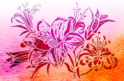 Stencil nature DFA for walls for plaster and paint 0.3-1mm (P00139)