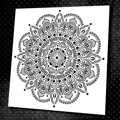 Wall decoration set for plaster and paint 1 DFA stencils (Round pattern 26 + Square pattern 25) 0.3-1 mm (N00001)