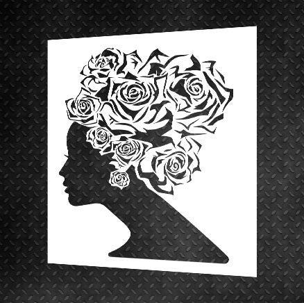 Stencil DFA Girl stencil for putty and paint 0.3-1mm (X00006)