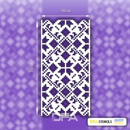 Create a national color: DFA stencil "Embroidery" for your interior 0.3-1 mm (Z00037)