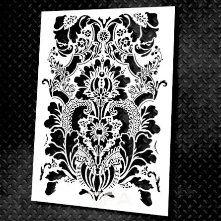 Elegant wall pattern with stencil DFA Damask 0.3-1 mm (D00025)