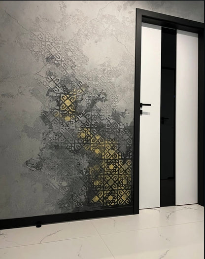 DFA decorative stencil: square pattern - simple and effective 0.3-1 mm (K00130)