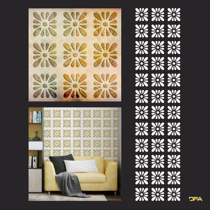 Stencil DFA Square pattern for plaster and paint 0.3-1mm (K00099)