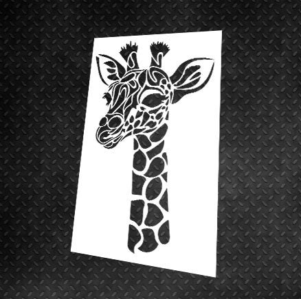 Reusable stencil DFA for plaster and paint 0.3-1mm Giraffe (E00017)