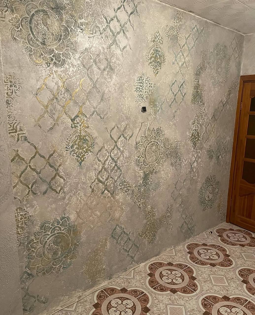 Oriental motifs in a modern interior with a stencil DFA 0.3-1 mm (V00027)