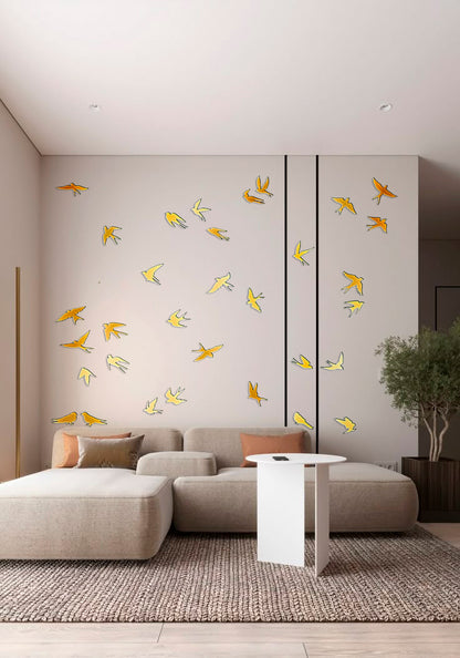 Discover new possibilities: Mirror decor Birds for unique solutions, 31 pcs (YA00024)