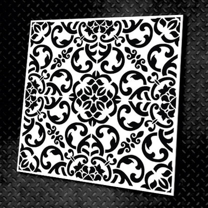 Stencil for decoration DFA square pattern, for putty and paint, 0.3-1mm (K00017)