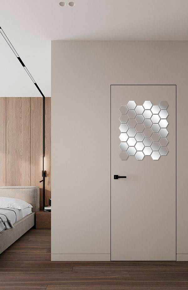DFA Honeycomb Mirror Decor: A Modern Geometric Accent for Any Space, 18pcs/36pcs (YA00028)