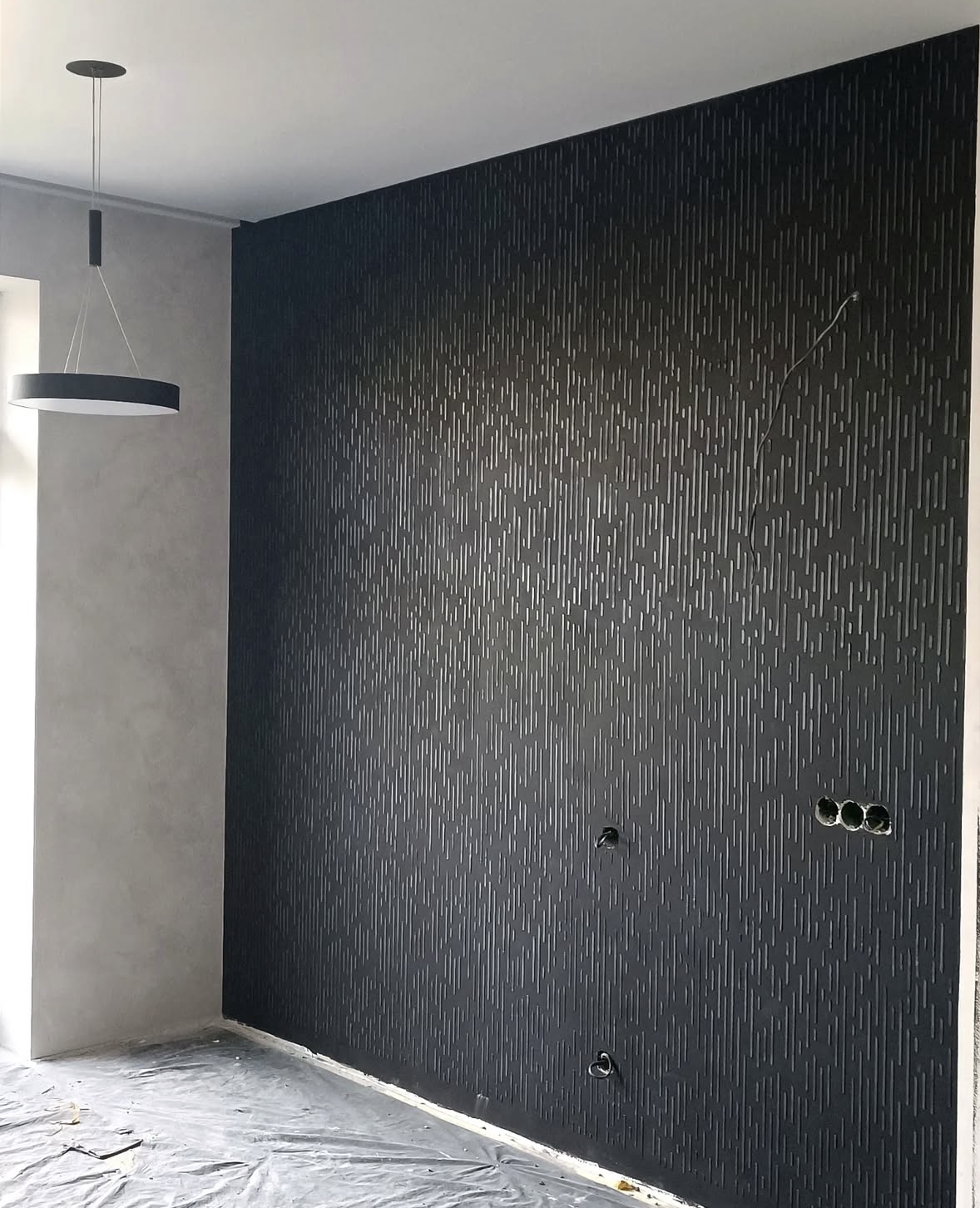 Modern design with stencil DFA Geometry for decorative plaster and paint 0.3-1 mm (G00012)