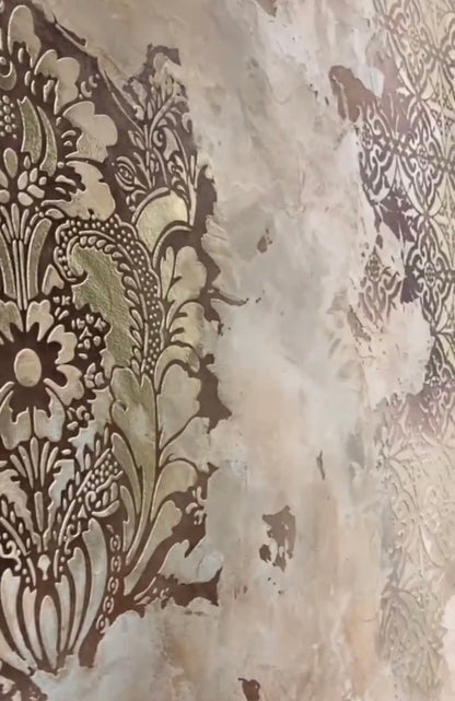 Elegant wall pattern with stencil DFA Damask 0.3-1 mm (D00025)