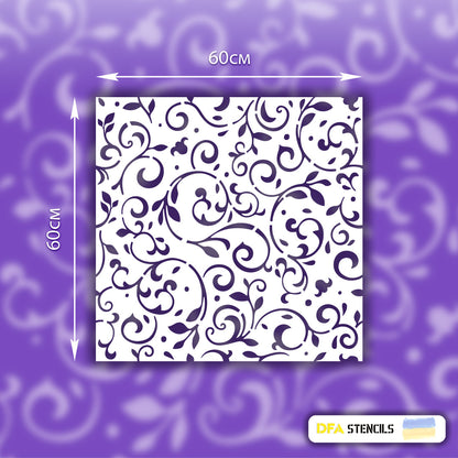 Sophisticated oriental motifs for your space - stencil DFA for decor 0.3-1 mm (V000018-d)