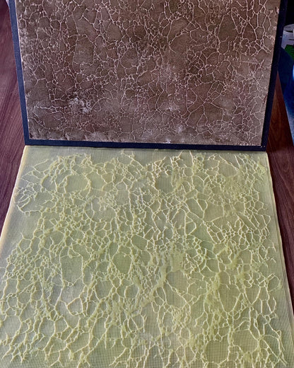 Silicone impression for decoration Marble veins yellow W00002