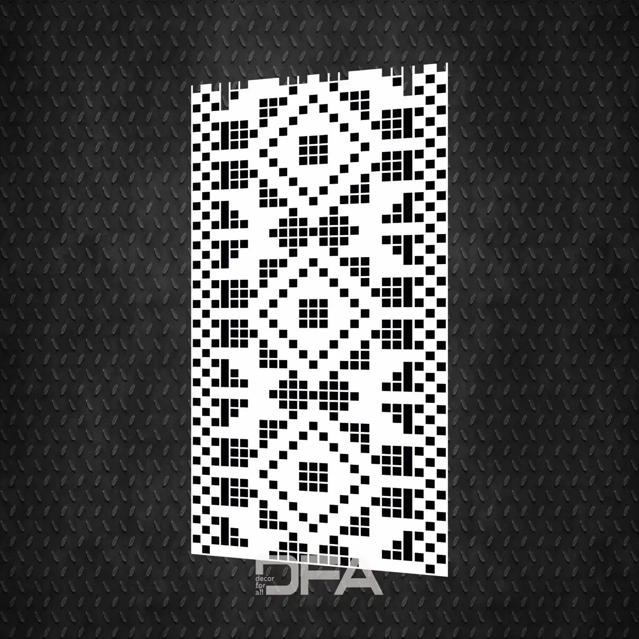 Ethnic facade with DFA stencil Embroidery for decorative plaster and paint 0.3-1 mm (Z00030)