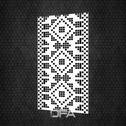 Ethnic facade with DFA stencil Embroidery for decorative plaster and paint 0.3-1 mm (Z00030)