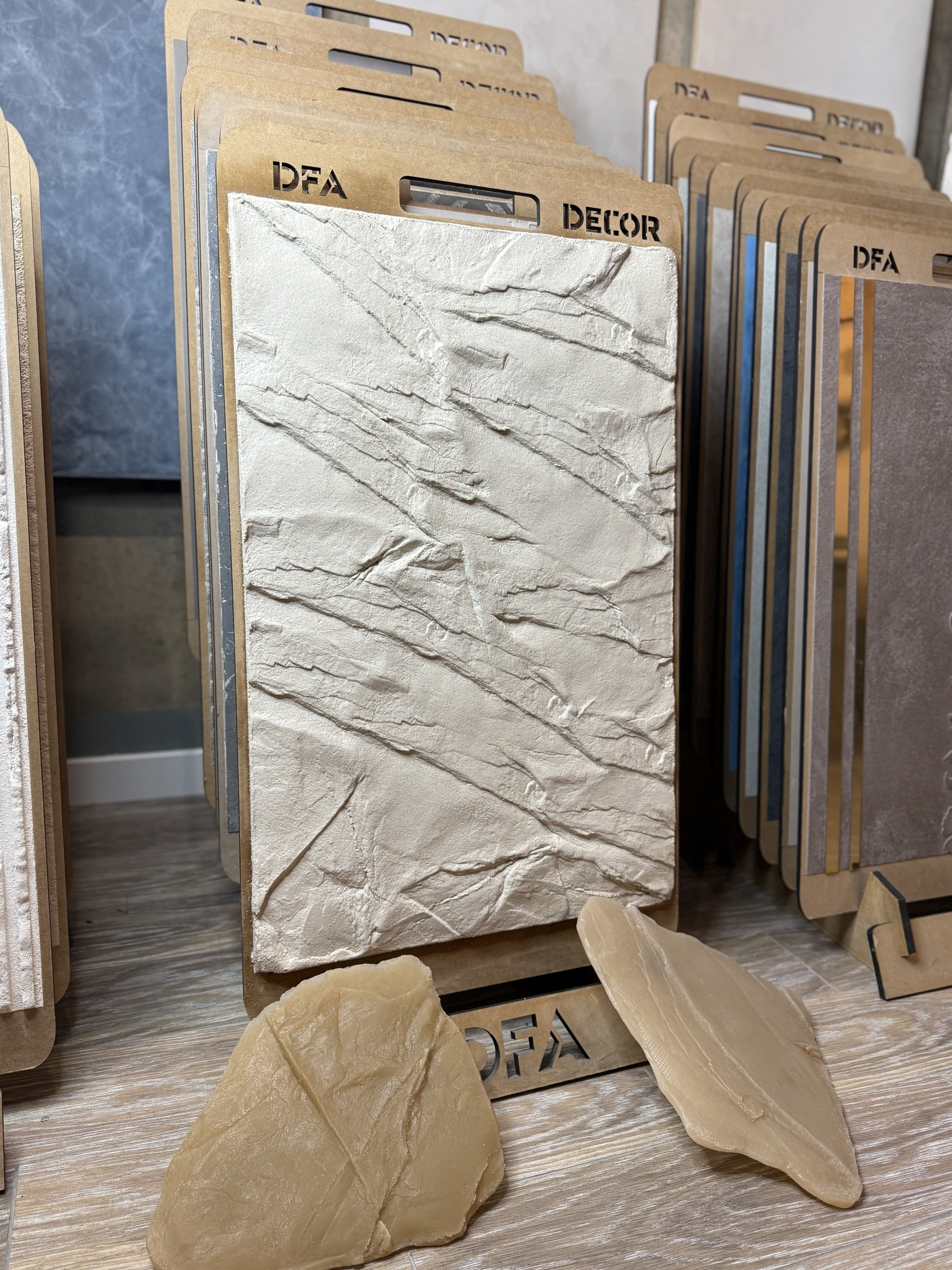 Relief of natural stone in the decor: set of stamps DFA "Transcarpathian shale" 2 pcs. (H00005)