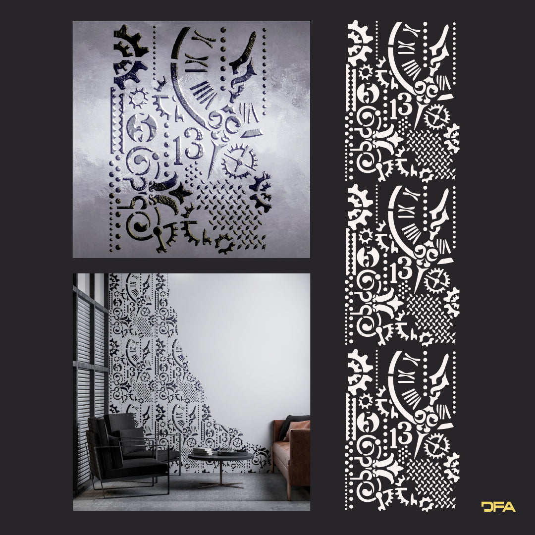 Reusable stencil DFA for decorative plaster Loft 37 (L00037)