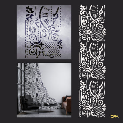 Reusable stencil DFA for decorative plaster Loft 37 (L00037)
