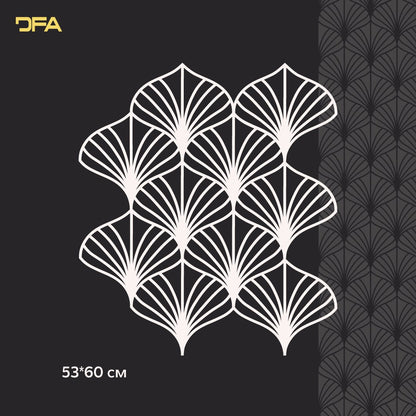 Reusable stencil DFA for decorative plaster and paint Oriental pattern 0.3-1mm (V00052)