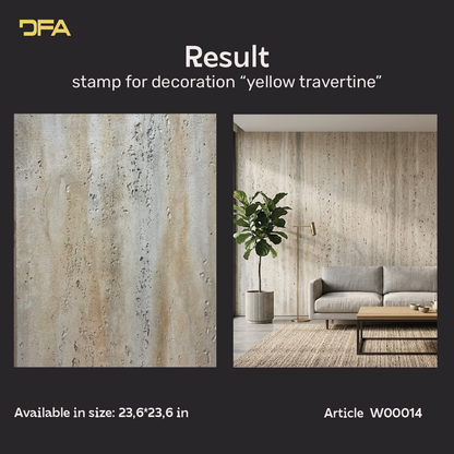 Silicone mold for decoration Travertino Yellow W00014