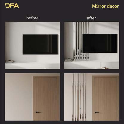 Set 7 Mirror Wall Decor glue Magic strips DFA (Silver stripes on the wall) Size 12.4m - 10-30mm (Y00007)