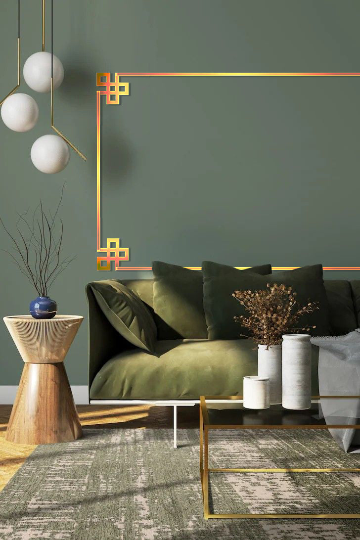 Create a unique interior with DFA Mirror Decor Corner Pattern 2pcs/4pcs (YA00036)
