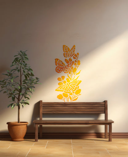 Stencil Butterflies DFA animals for walls for plaster and paint 0.3-1 mm (J00052)