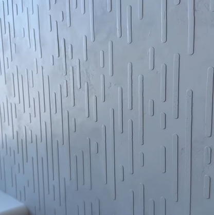 Modern design with stencil DFA Geometry for decorative plaster and paint 0.3-1 mm (G00012)