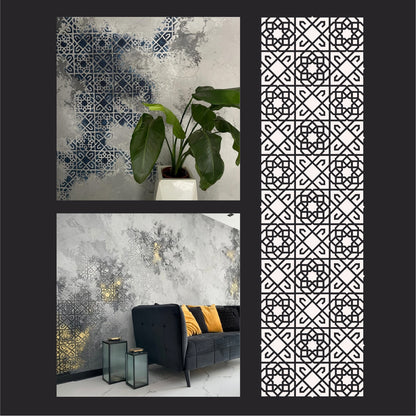 DFA decorative stencil: square pattern - simple and effective 0.3-1 mm (K00130)