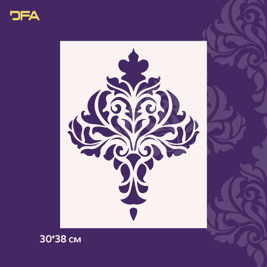 Reusable stencil DFA Damascus, for plaster 0.3-1mm (D00051)