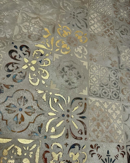 Wall decoration set for plaster and paint 1 DFA stencils (Round pattern 26 + Square pattern 25) 0.3-1 mm (N00001)