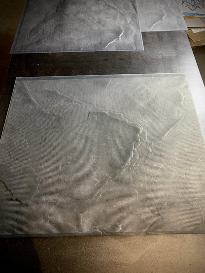Silicone impression for decoration Stone texture (black) W00004