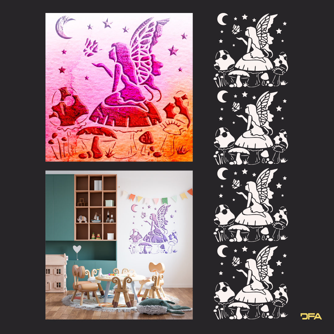 Stencil DFA Fairy reusable for plaster and paint 0.3-1mm (E00062)