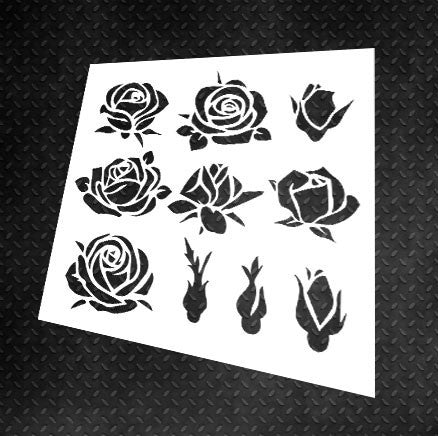 Stencil DFA for decoration Nature Roses for plaster and paint 0.3-1mm (Р00085)